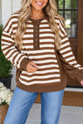 Brown Stripe Exposed Seam