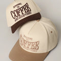 Running On Coffee 3D Letter Embroidered Two-Tone Trucker Hat