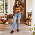 Raw Hem Ripped Straight Leg Jeans