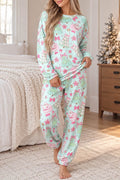 Green Abstract Lounge Set