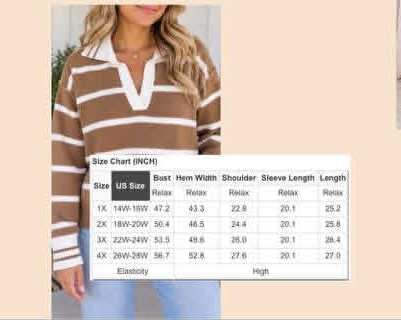 Brown Stripe Plus Sweater