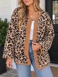 Leopard Corduroy Trim Jacket
