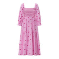 Embroidered Flowers Flowy A-Line Dresses