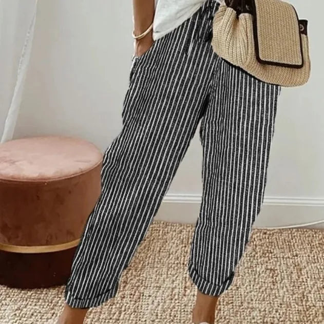 Loose Stripe Casual Pants