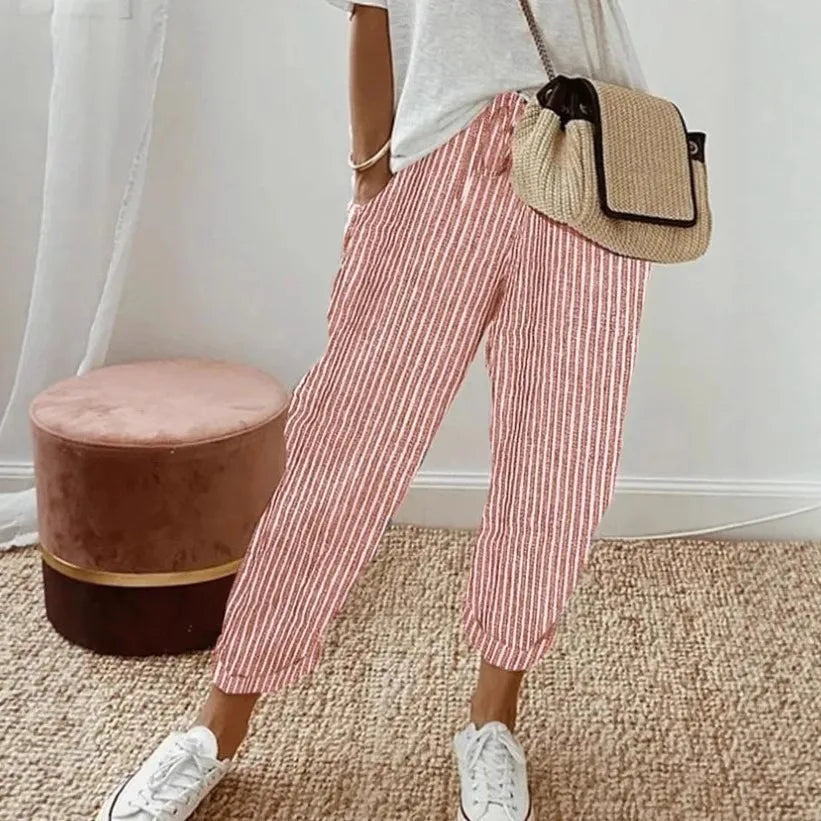 Loose Stripe Casual Pants