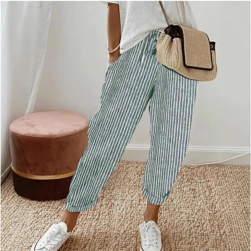 Loose Stripe Casual Pants