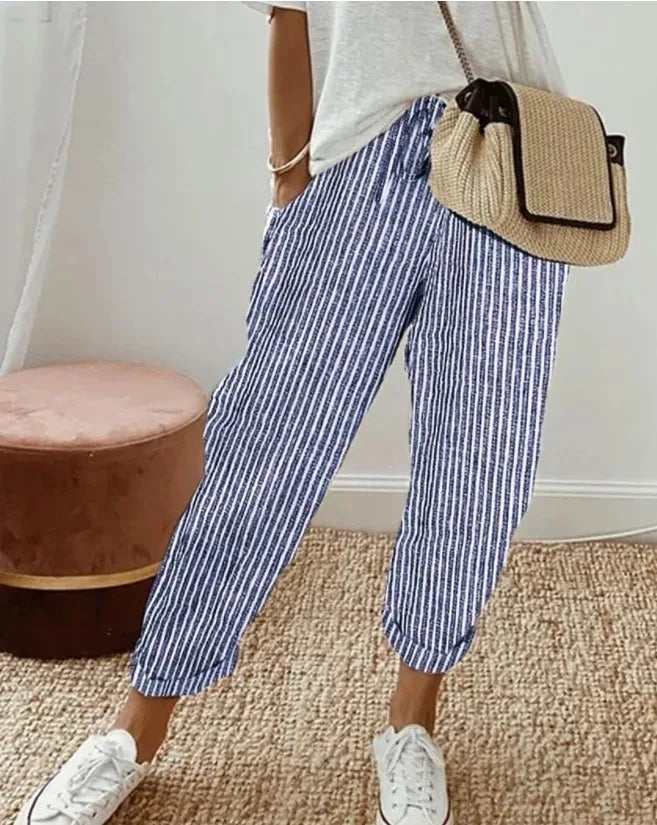 Loose Stripe Casual Pants