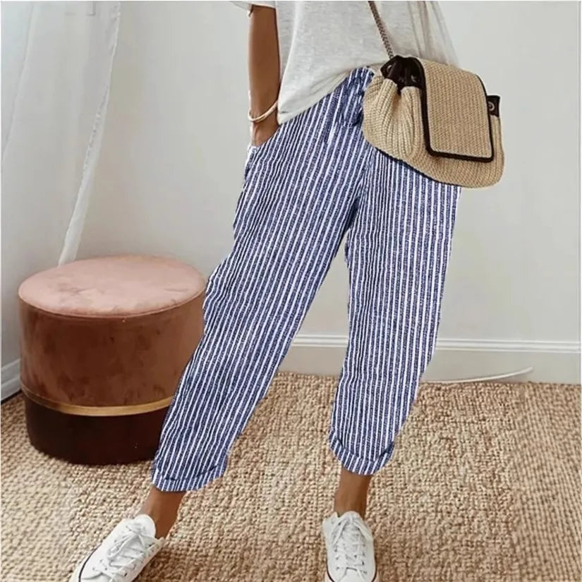 Loose Stripe Casual Pants