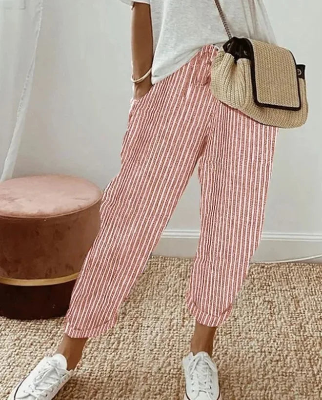 Loose Stripe Casual Pants