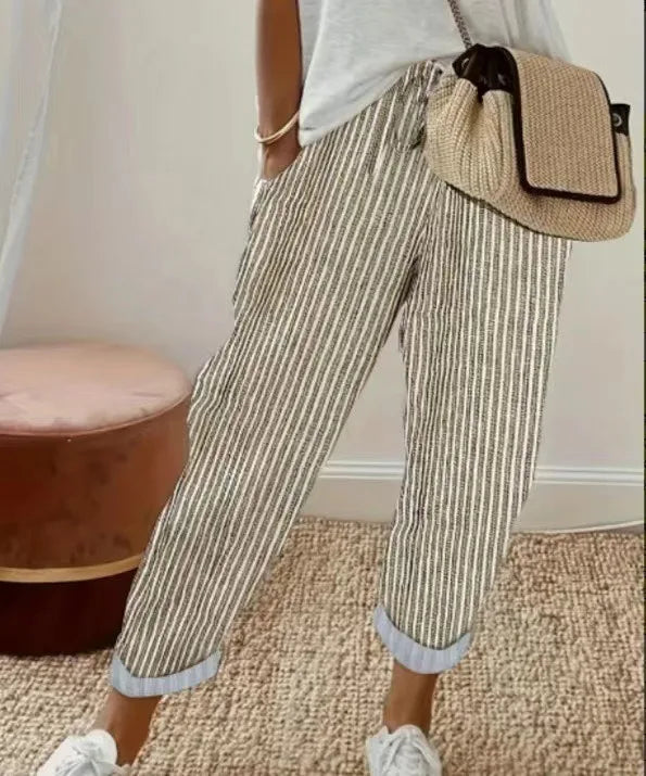 Loose Stripe Casual Pants
