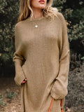 Oversize Drop Shoulder Slouchy Sweater Dress